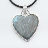 Larimar Heart Specimen Pendant, Philza