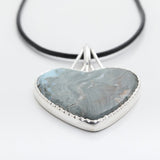 Larimar Heart Specimen Pendant, Philza