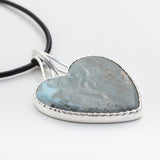 Larimar Heart Specimen Pendant, Philza