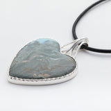 Larimar Heart Specimen Pendant, Philza