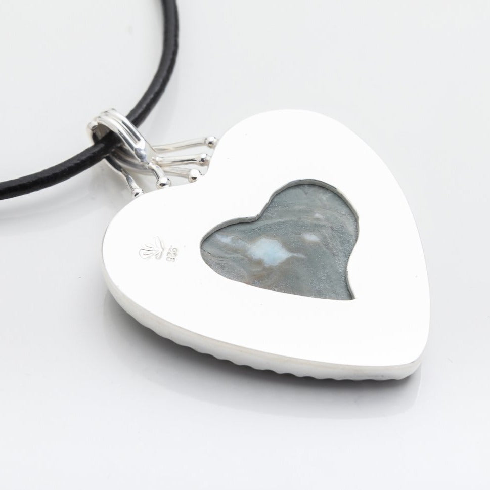 Larimar Heart Specimen Pendant, Philza