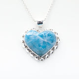 Larimar Heart Pendant, Wyn
