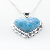 Larimar Heart Pendant, Wyn