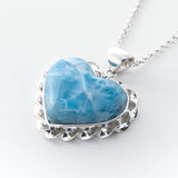 Larimar Heart Pendant, Wyn