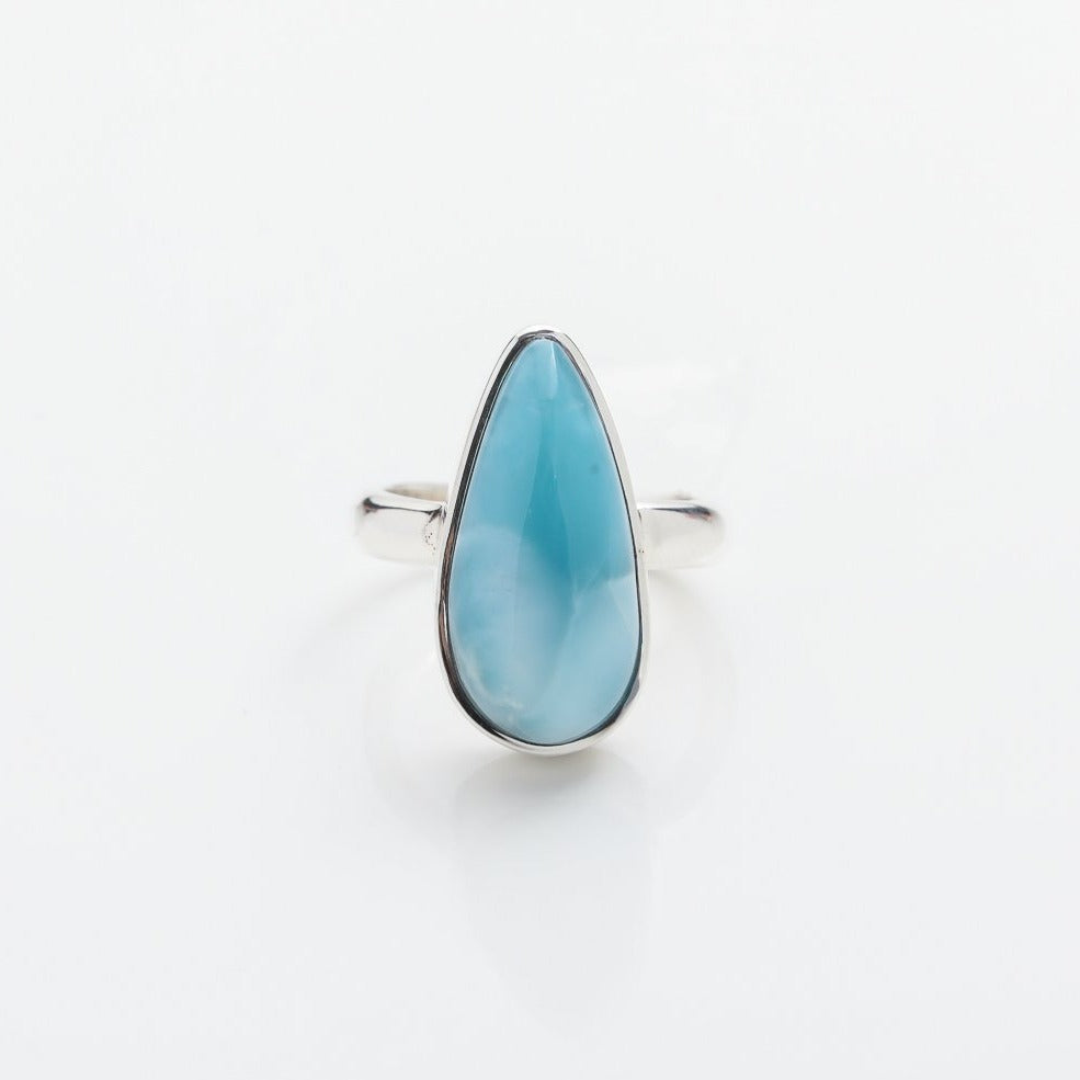 Larimar Teardrop Ring, Paz