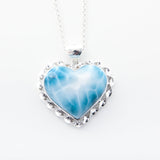 Larimar Heart Pendant, Verity