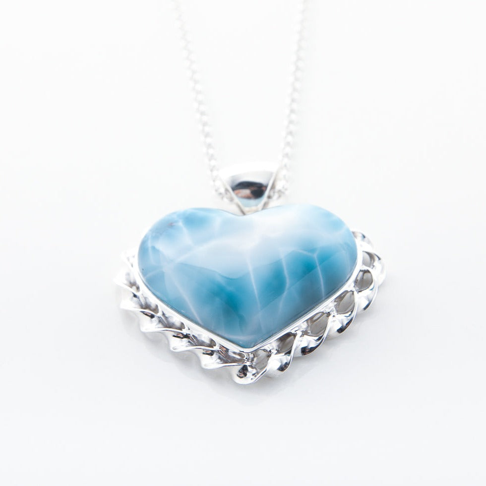 Larimar Heart Pendant, Verity