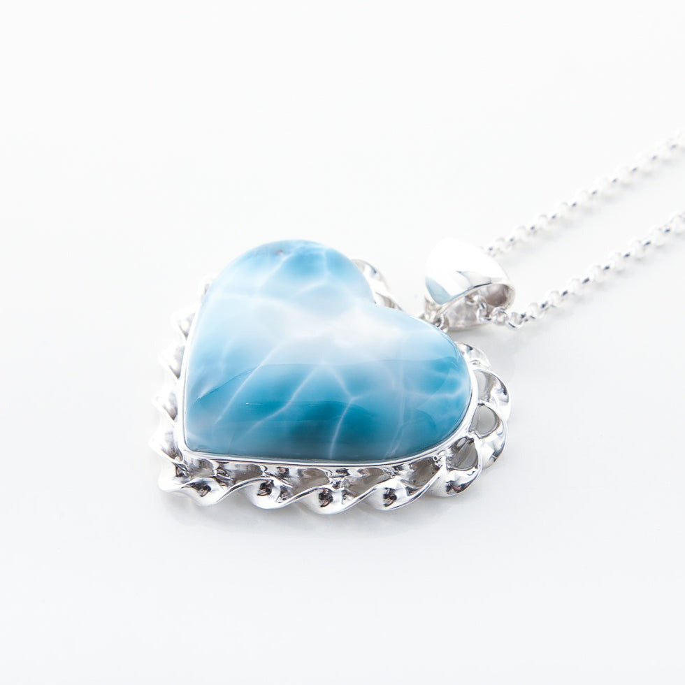 Larimar Heart Pendant, Verity