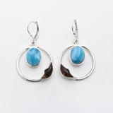 Larimar Amber Earrings Isleña