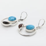 Larimar Amber Earrings Isleña