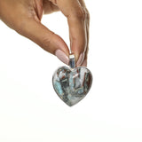 Heart Larimar Specimen Pendant, Juno