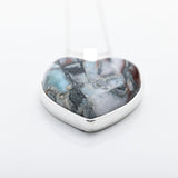 Heart Larimar Specimen Pendant, Juno