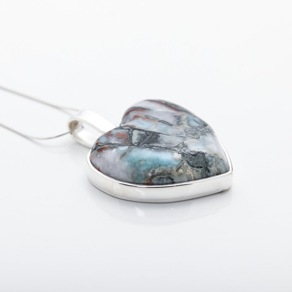 Heart Larimar Specimen Pendant, Juno