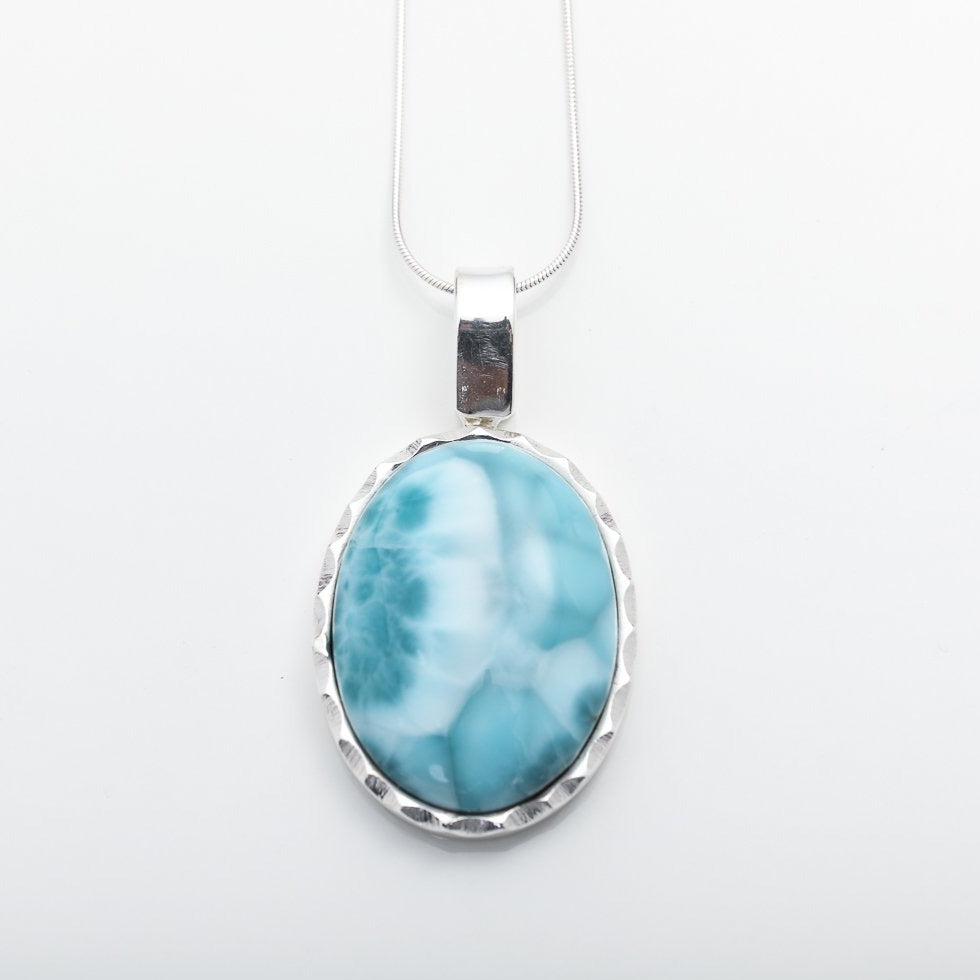 Larimar Oval Pendant, Hazel