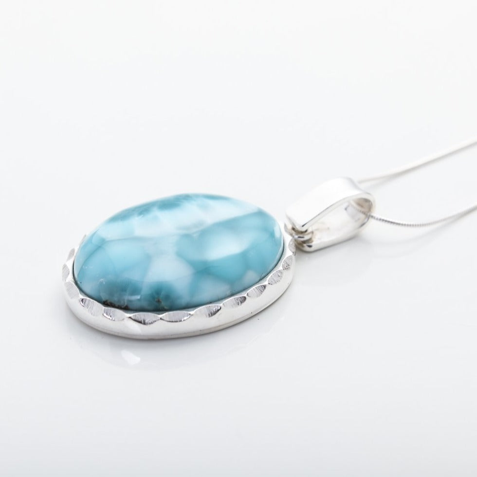 Larimar Oval Pendant, Hazel