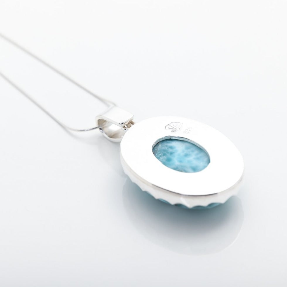 Larimar Oval Pendant, Hazel