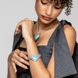 Larimar Catalina Heart Bracelet
