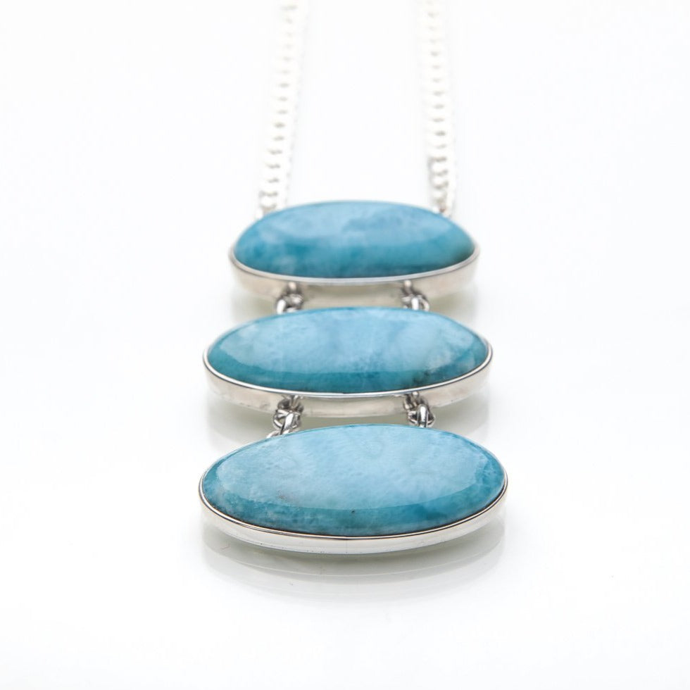 Larimar necklace silver