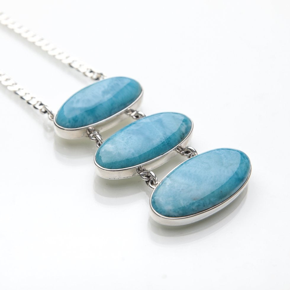 Larimar necklace silver