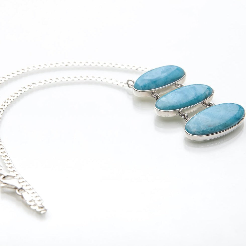 Larimar necklace silver