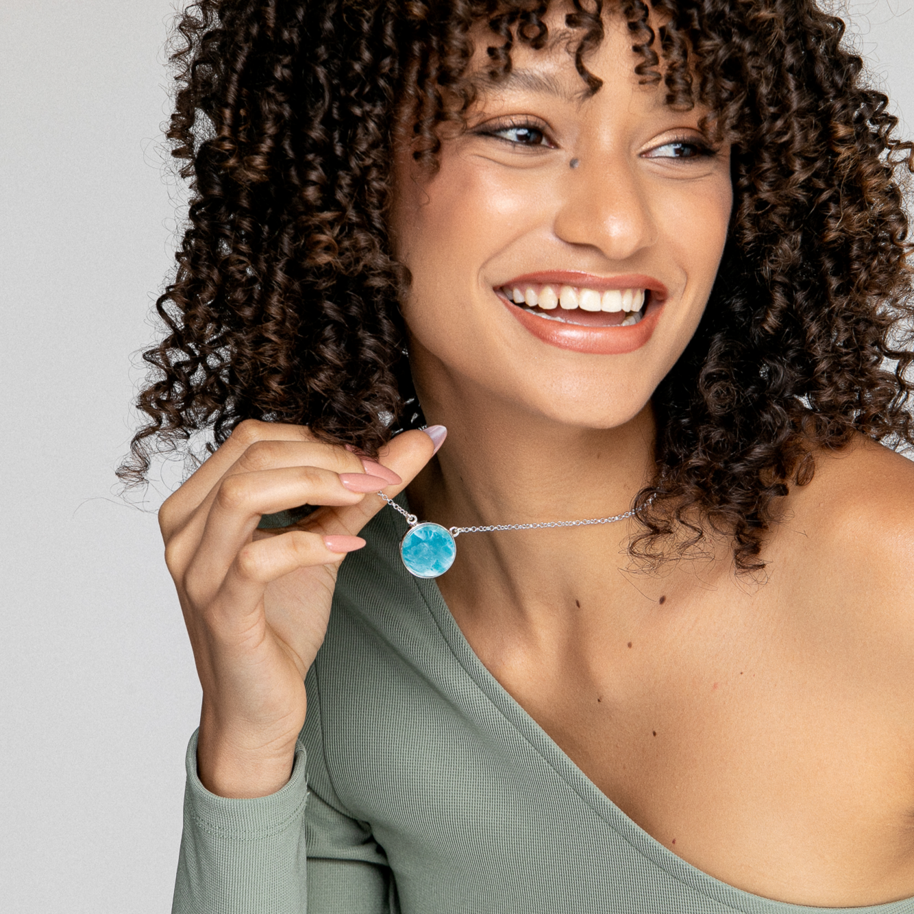 Larimar and Silver Necklace