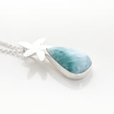 White Larimar Star pendants for women
