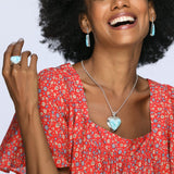 Larimar Heart Pendant, Estela