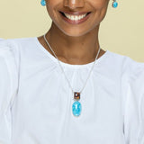 Larimar Amber Necklace Lanah