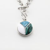 Pearl and Malachite Charm