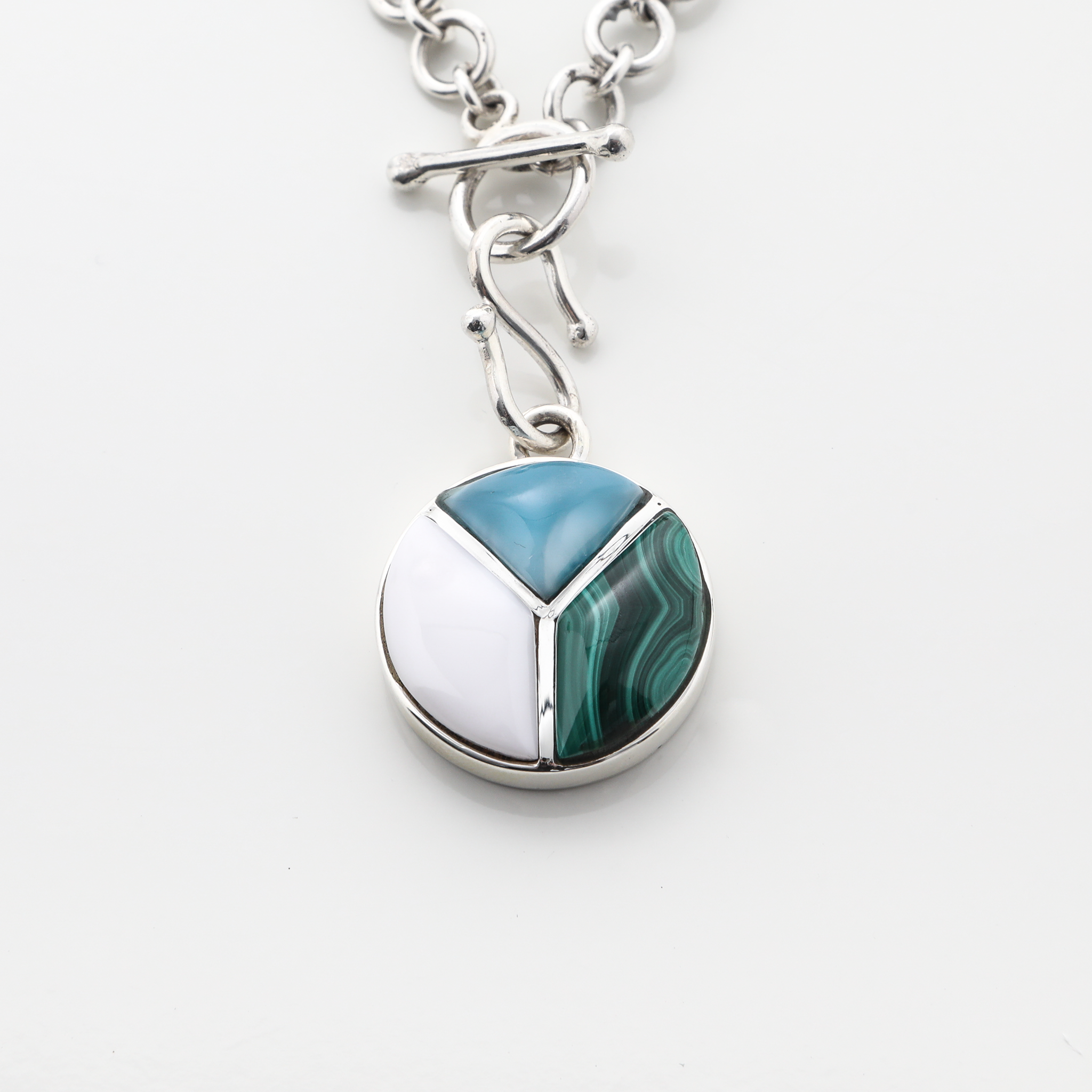 Pearl and Malachite Charm