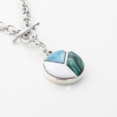 Pearl and Malachite Charm