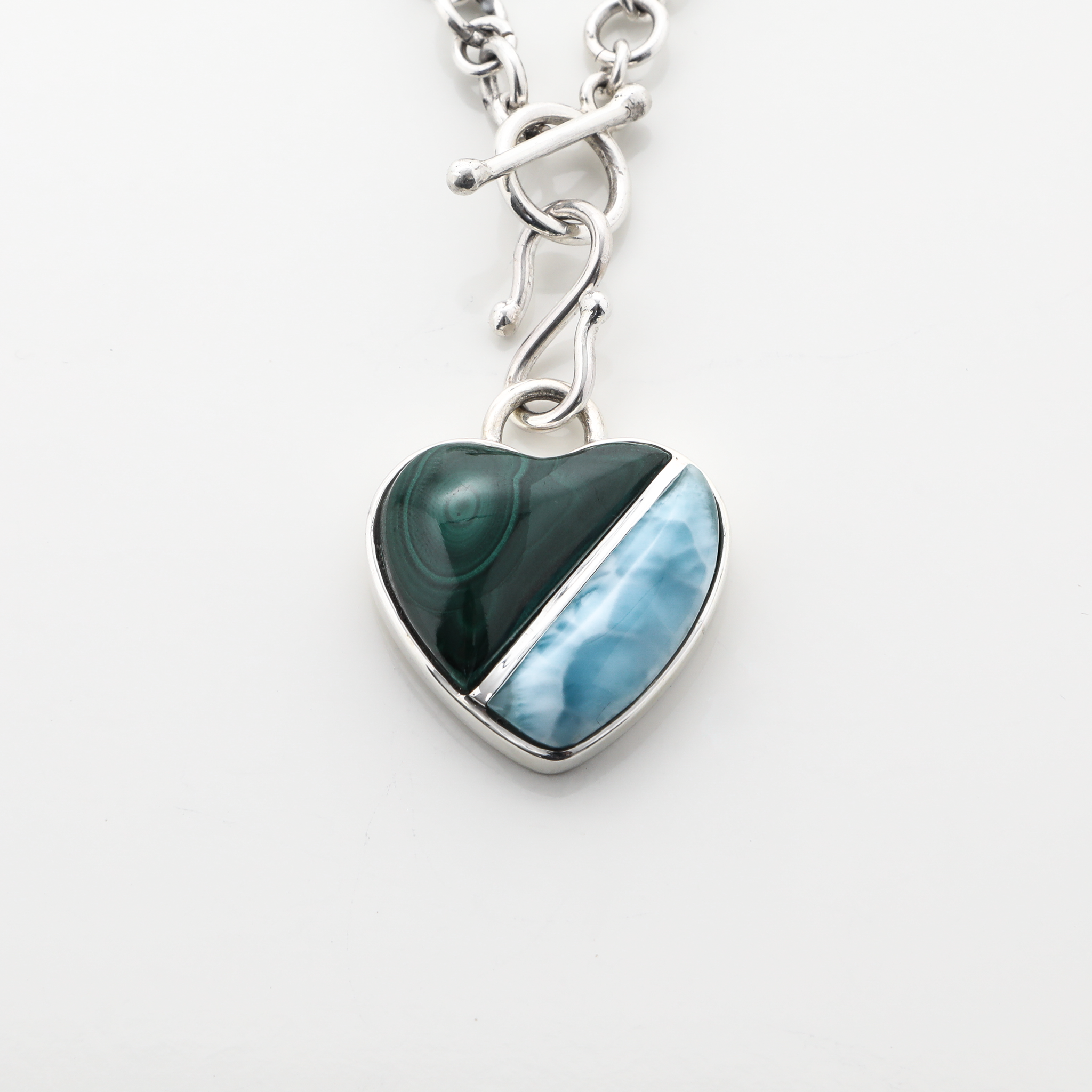 Heart Shaped Malachite Charm