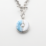 Larimar and Pearl Charm