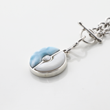 Larimar and Pearl Charm