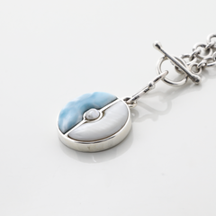 Larimar and Pearl Charm