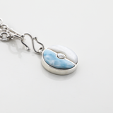 Larimar and Pearl Charm