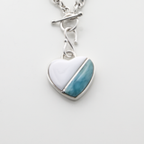 Larimar and Pearl Charm