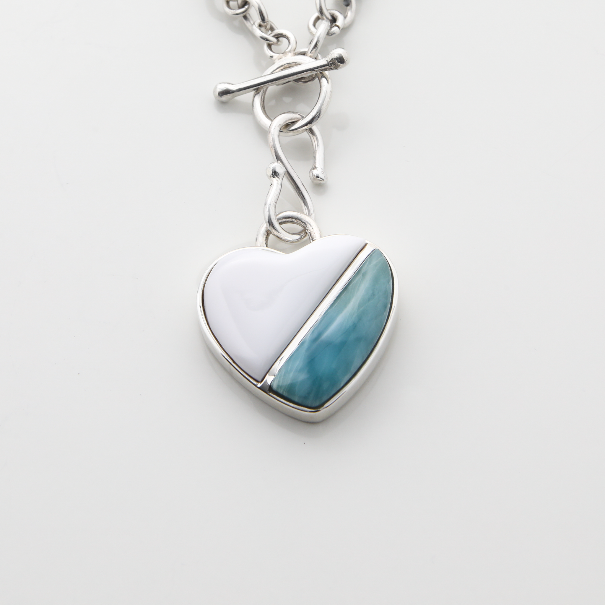 Larimar and Pearl Charm