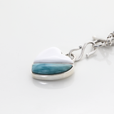Larimar and Pearl Charm