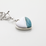 Larimar and Pearl Charm