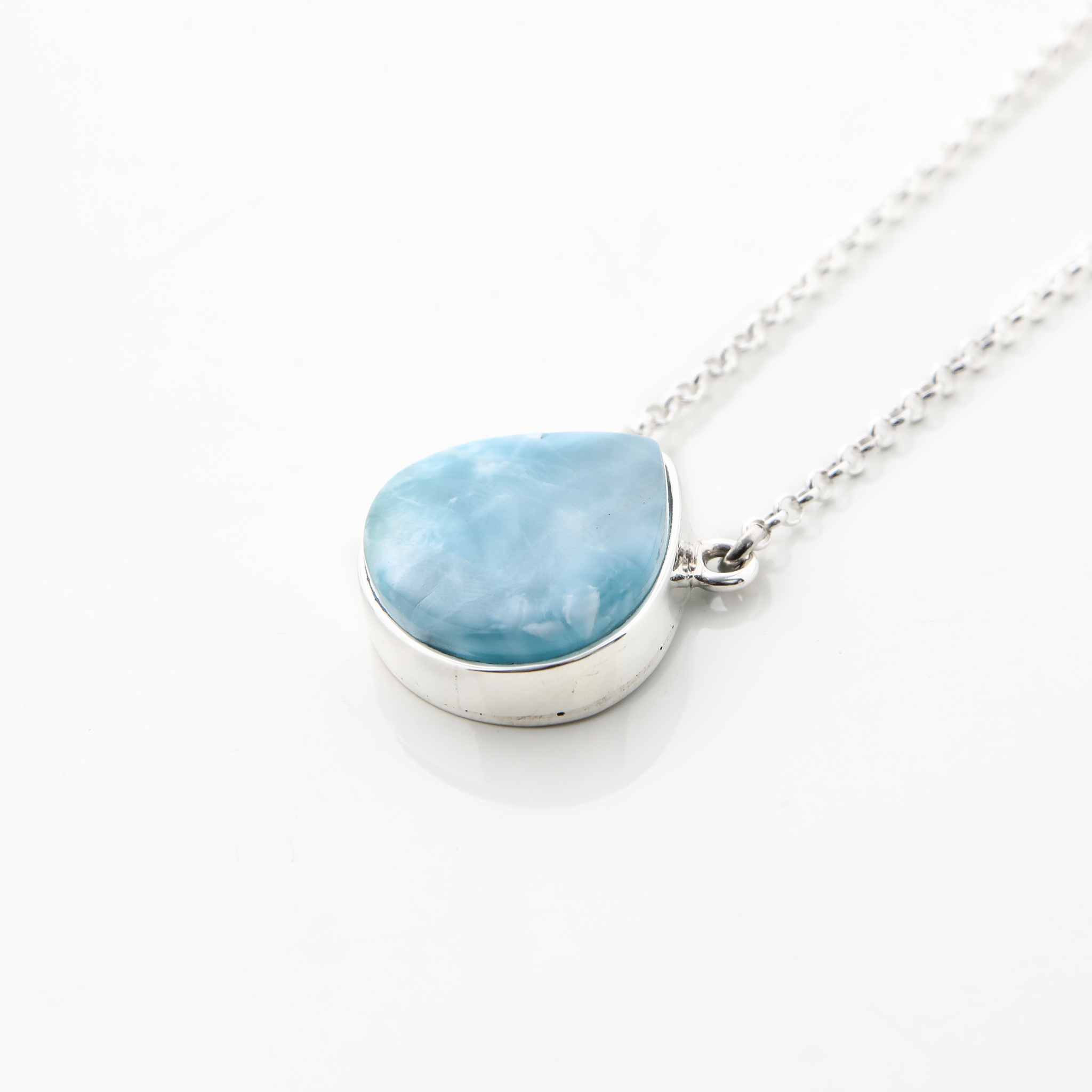 Larimar Pear Necklace