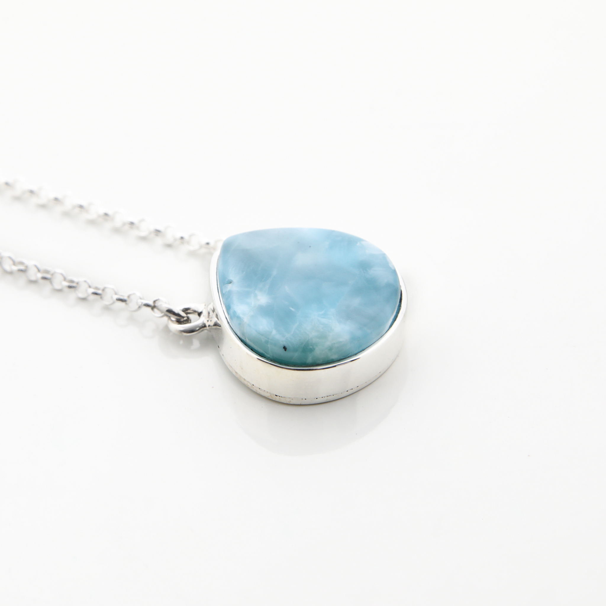 Larimar Pear Necklace