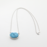 Larimar Oval Shaped Necklace