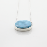 Larimar Oval Shaped Necklace