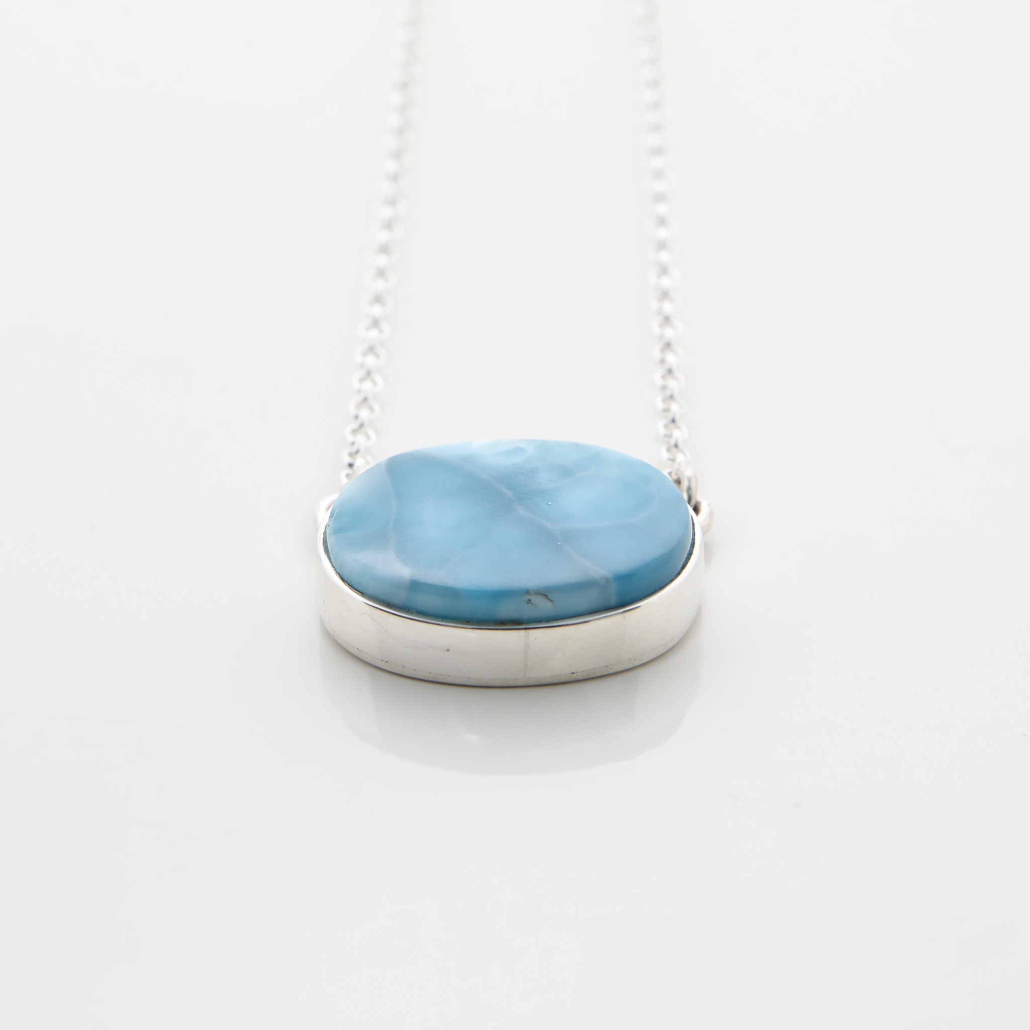 Larimar Oval Shaped Necklace