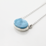 Larimar Oval Shaped Necklace
