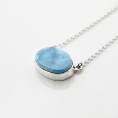 Larimar Oval Shaped Necklace