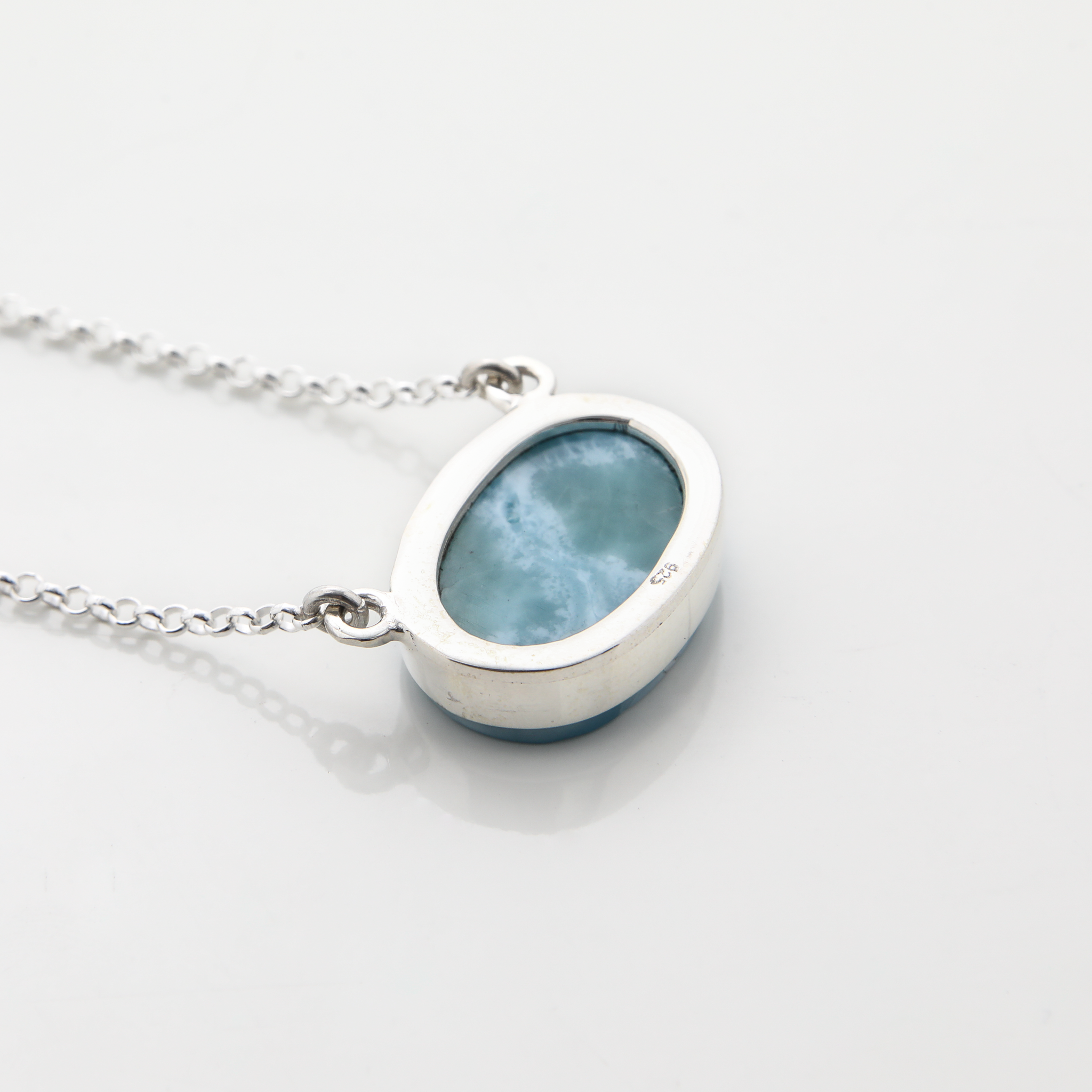 Larimar Oval Shaped Necklace
