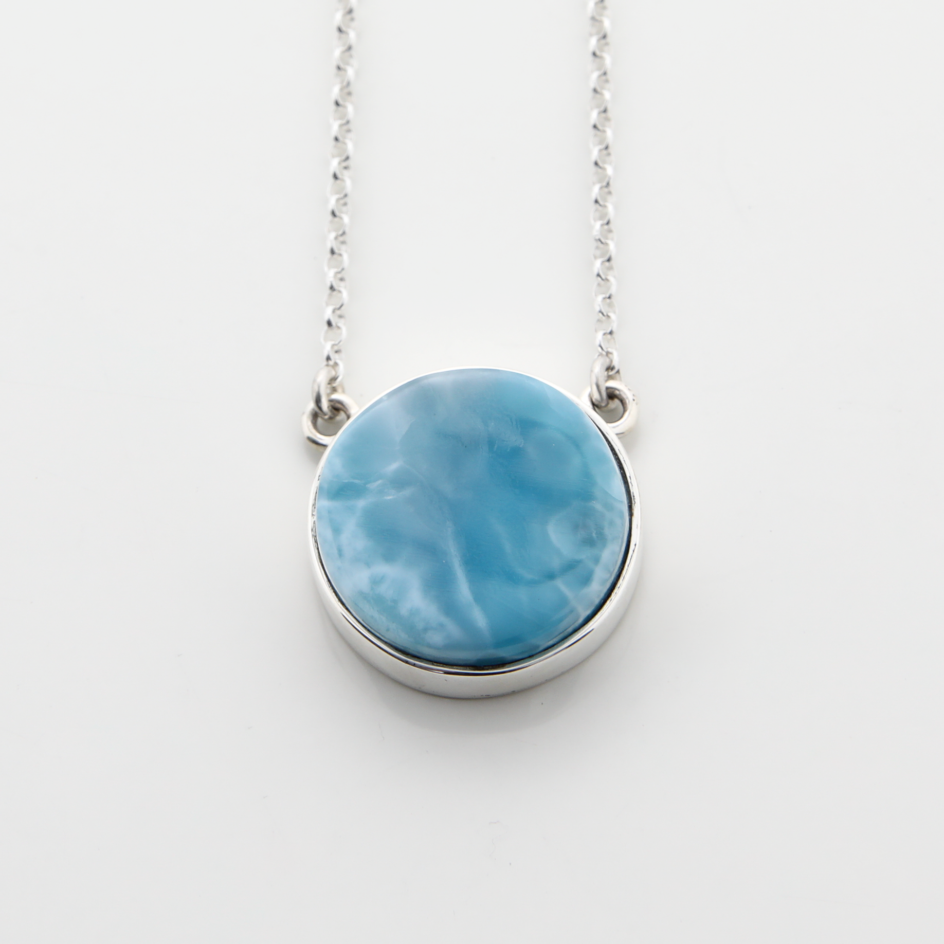 Larimar and Silver Necklace