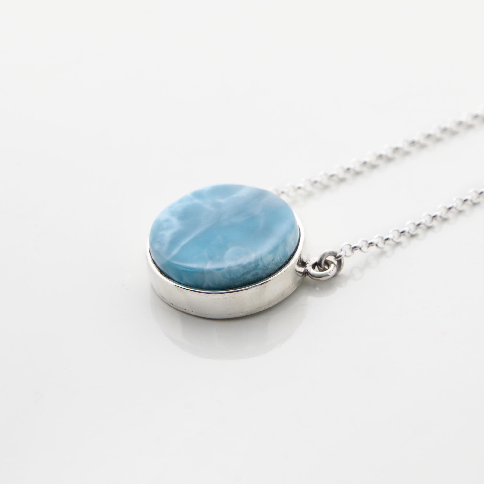 Larimar and Silver Necklace